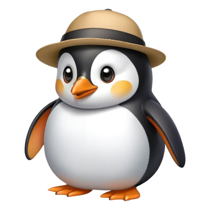 Pengvin med hat  sticker