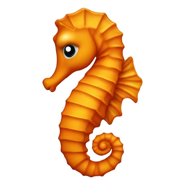 seahorse orange sticker