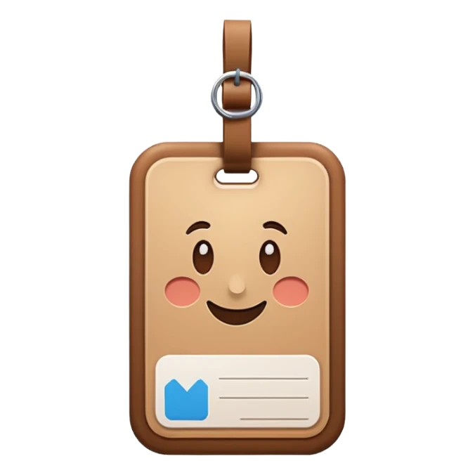 brown white Price tag sticker