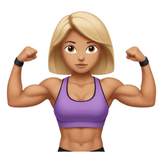 girl working out arms sticker