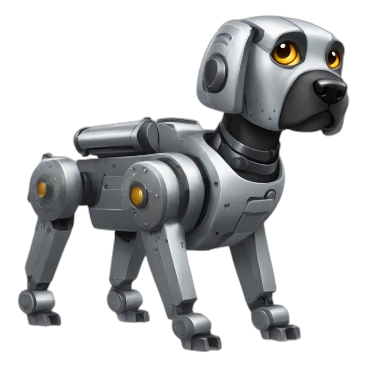 robot dog big gun sticker