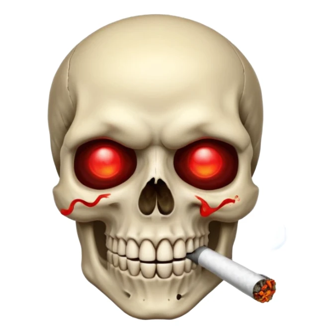 Skull smoking a joint sticker