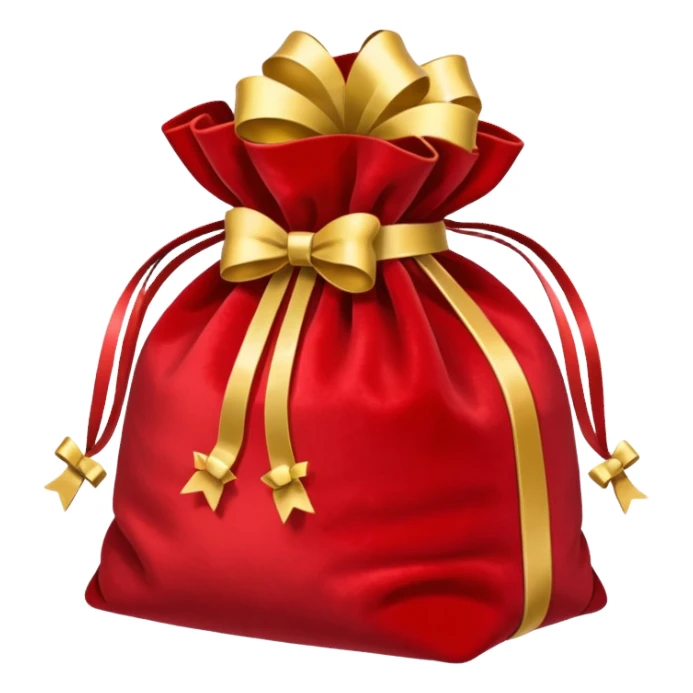red christmas bag  sticker