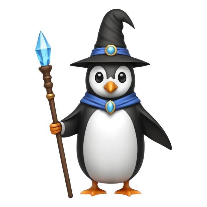 Penguin Wizard sticker