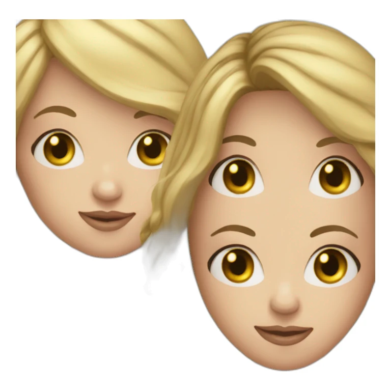 Sisters one brunette-another blonde sticker