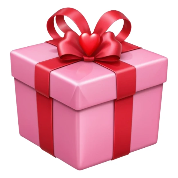 gift pink heart sticker