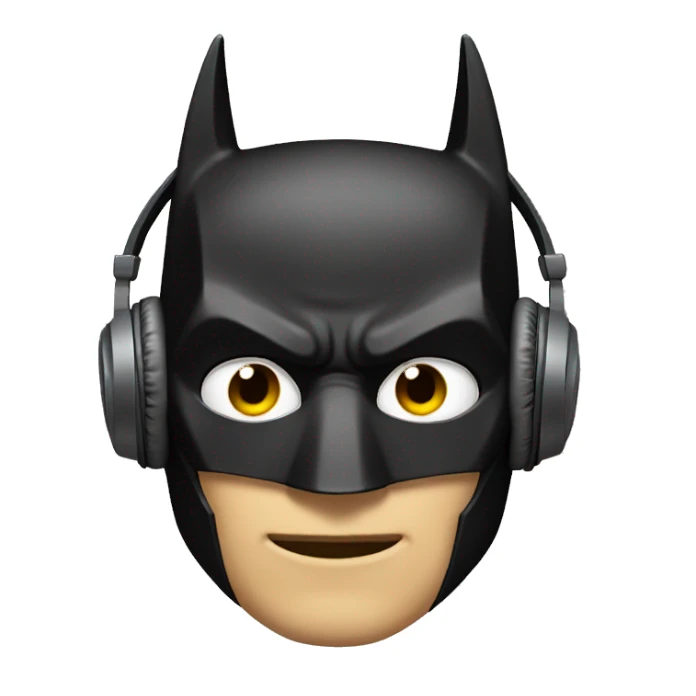 Batman with headphones  sticker