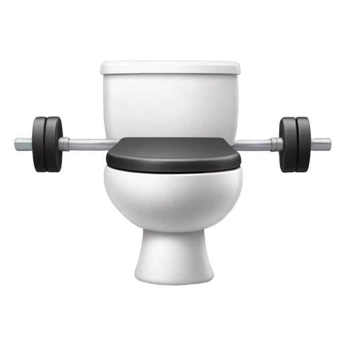 Weight lifting toilet sticker