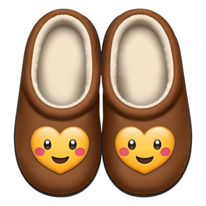 coffee brown comfortable house slippers sticker