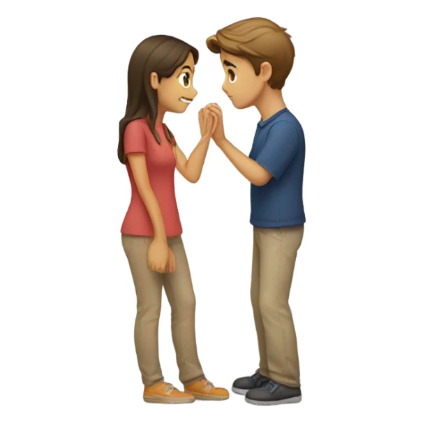 Guy assuring girl that it’ll be okay  sticker