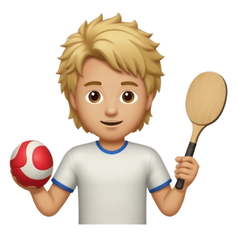 Chico  rubio bajo el sol jugando padel  sticker