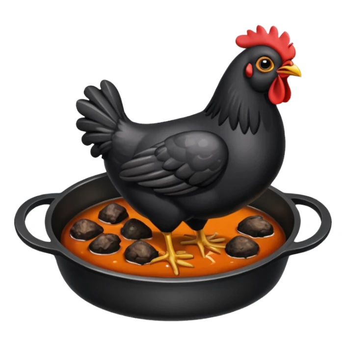 black chicken dish sticker