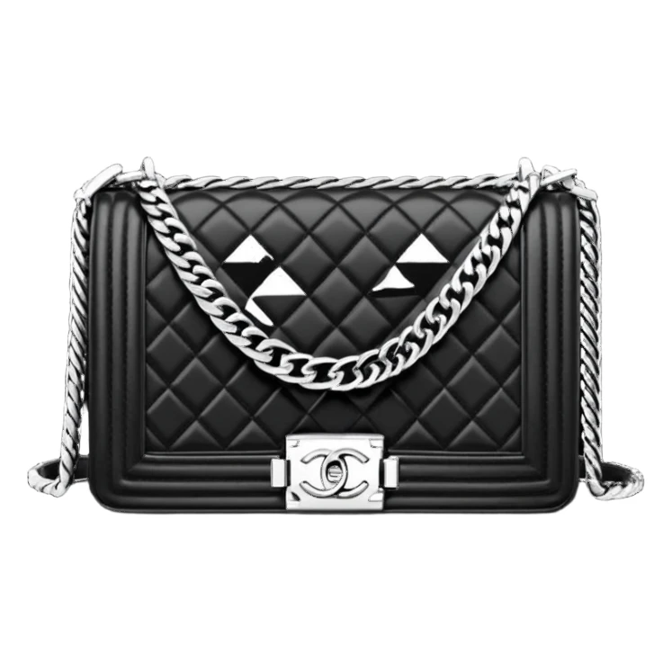 chanel black le boy bag sticker