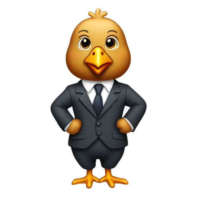 Chicken in a suit sticker