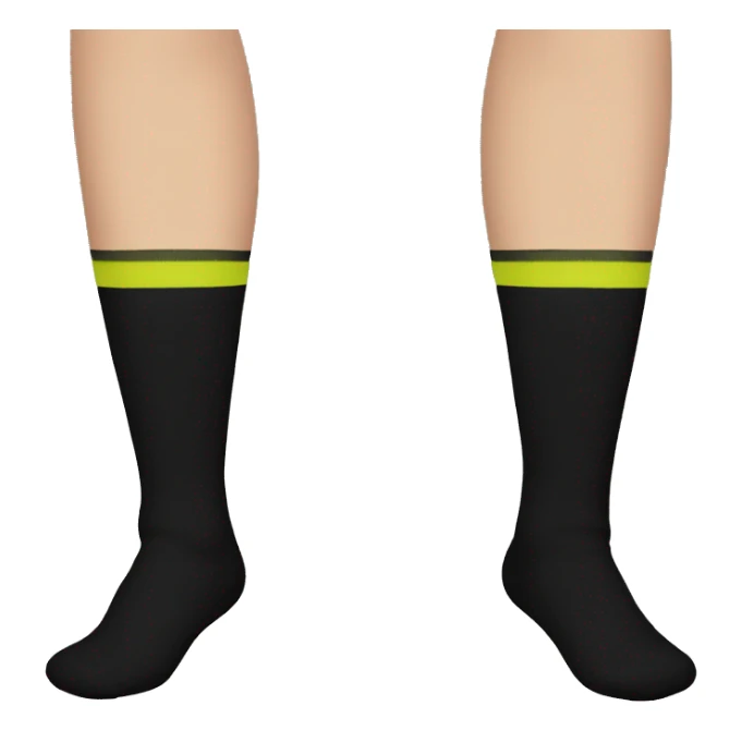 Plain Black over knee socks sticker