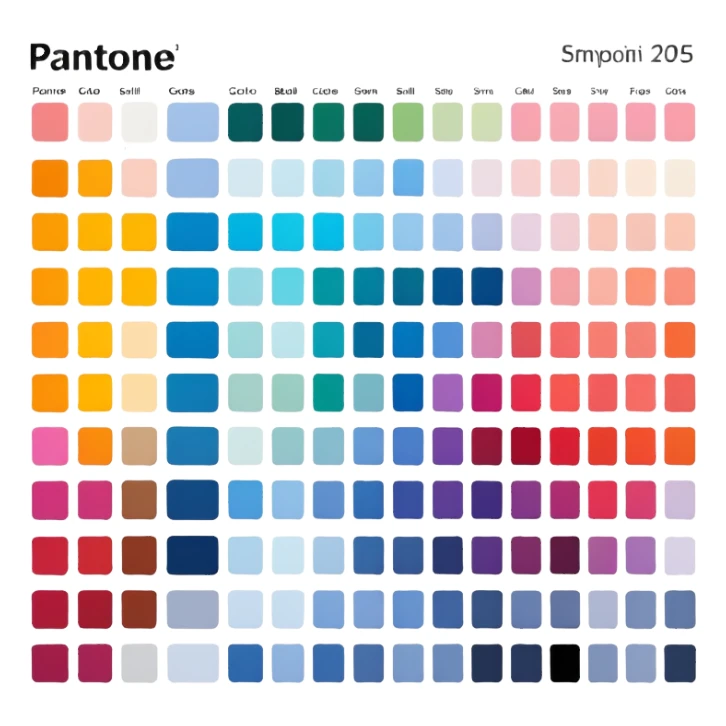pantone color palete sample  sticker