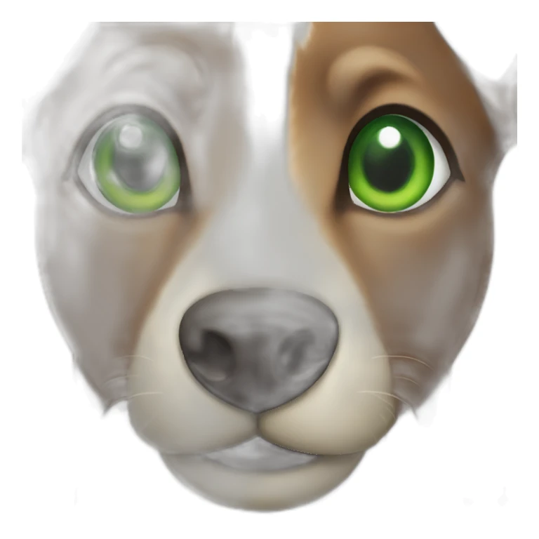 kelpie with green eyes sticker