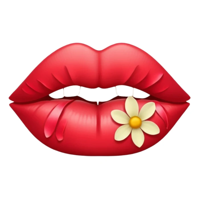 Lips made of flower petals sticker