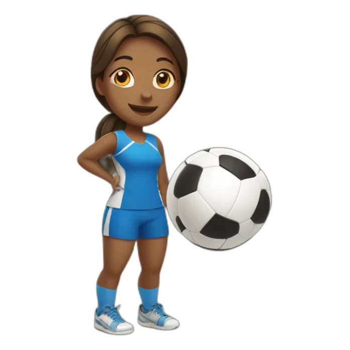 Girl playing volleyball sticker