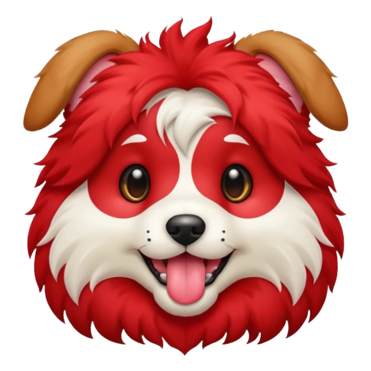 puppy dog red sticker
