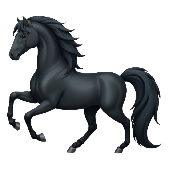 Black horse sticker