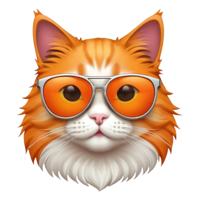 Cat with sunglasses sticker