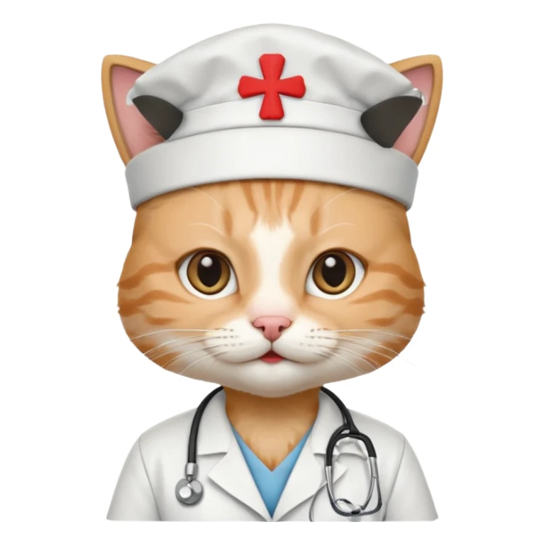 cat nurse sticker