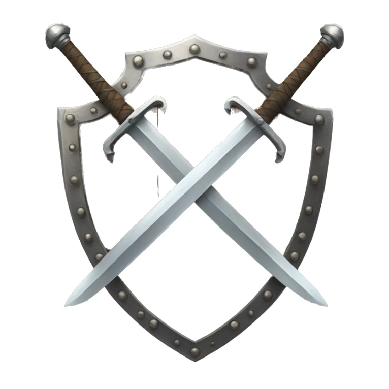 shield and crossed swords sticker