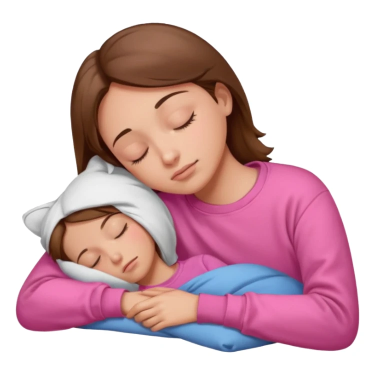 sleeping pink sweatshirt brown hair Sleeping sticker