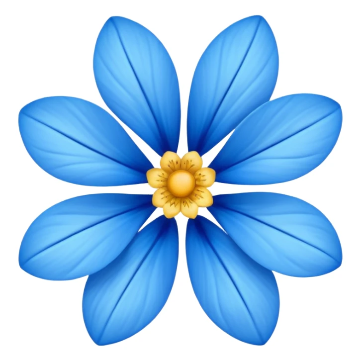 blue flower sticker