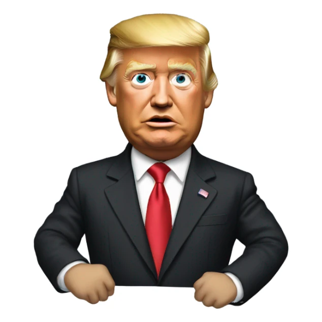 Donald Trump puppet sticker