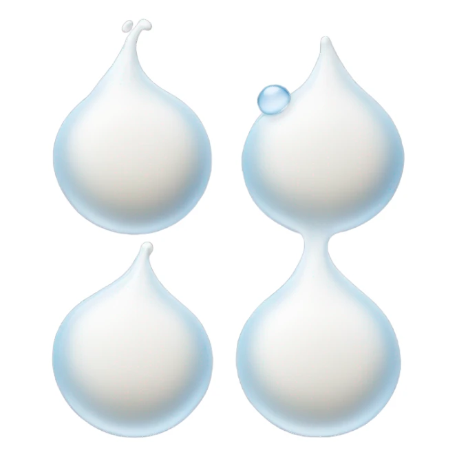 Three milk droplets emoji sticker