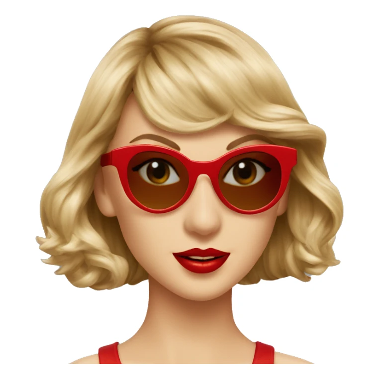 taylor swift red cateye sunglasses sticker