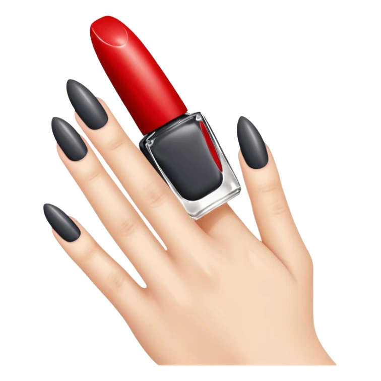 Christian Louboutin dark grey nail polish  sticker