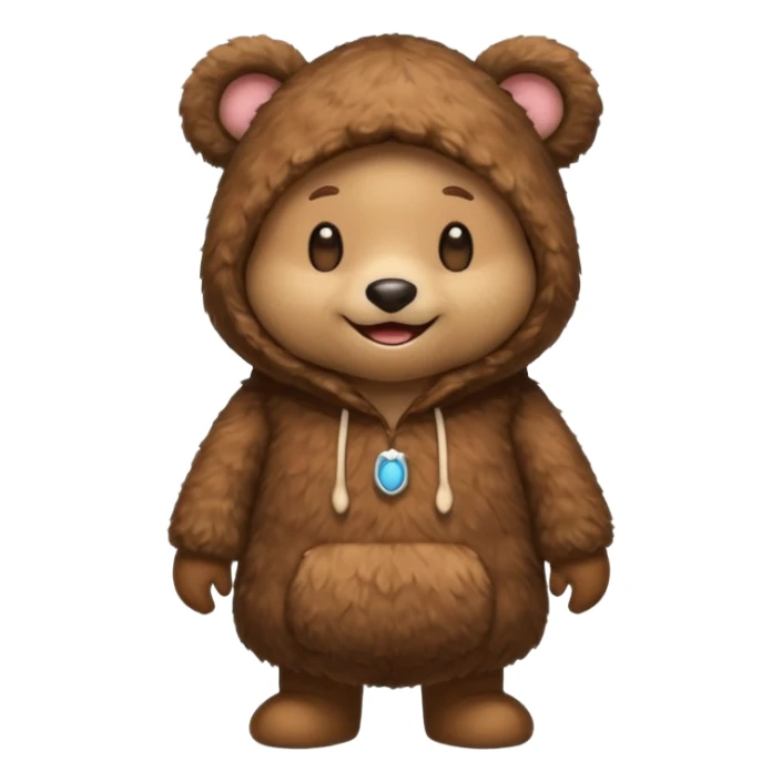 Mushroom dressed in a bear sticker