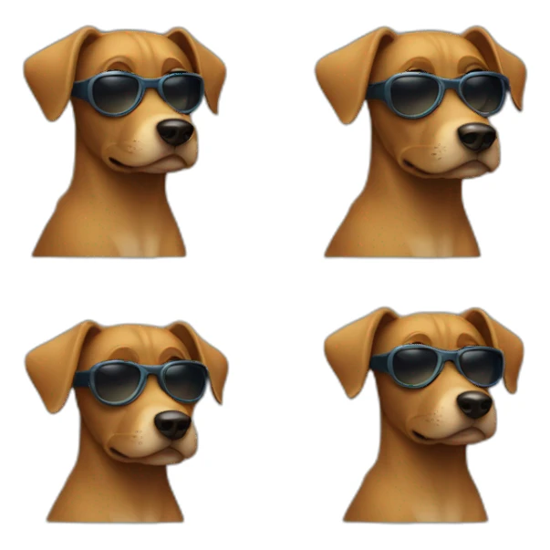 dog detective with sunglasses sticker
