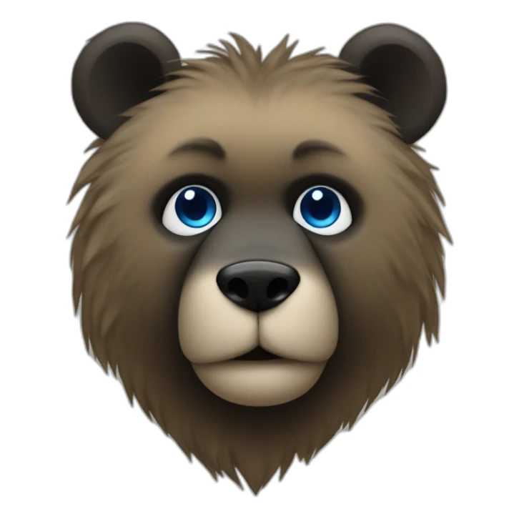 glamrock bear with tiny black top and blue eyelash sticker