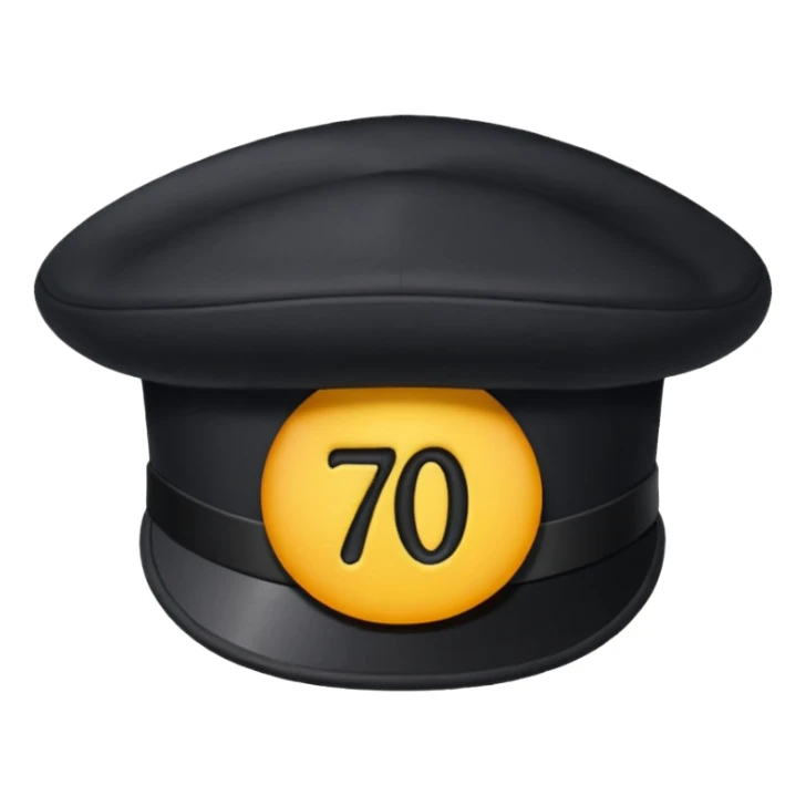A black hat with the numbers 701 on the front  sticker