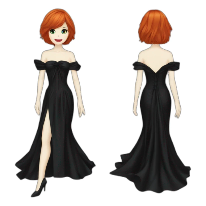 Mylène Farmer gothique dress sticker