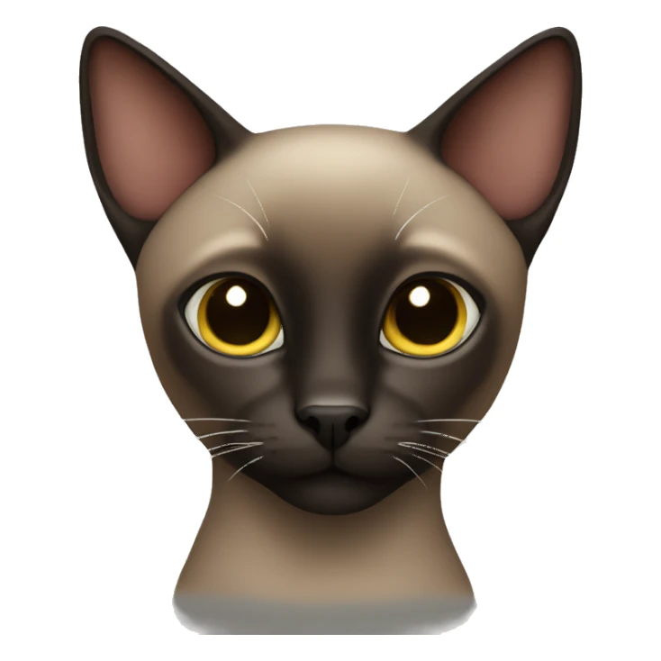 Dark siamese cat sticker