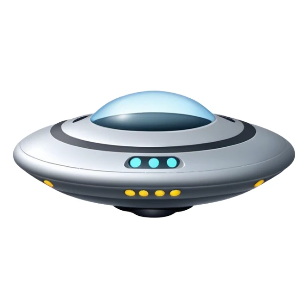 Ufo minimal design and simple lines sticker