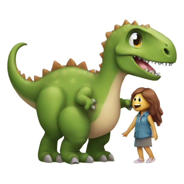 Dinosaur with his girlfriend  sticker