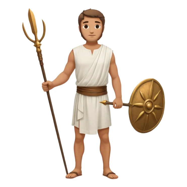 ancient greek man full length sticker