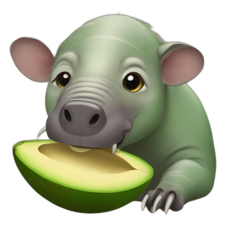 Babirusa Eating Avocados sticker