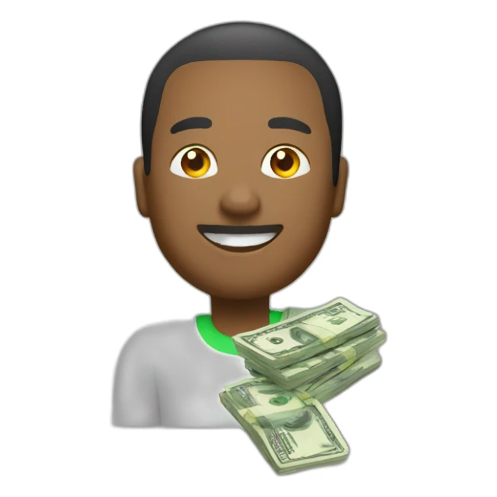 Create a emoji of a money stack sticker