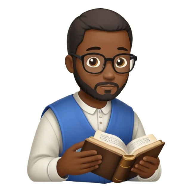 Black guy ready bible sticker