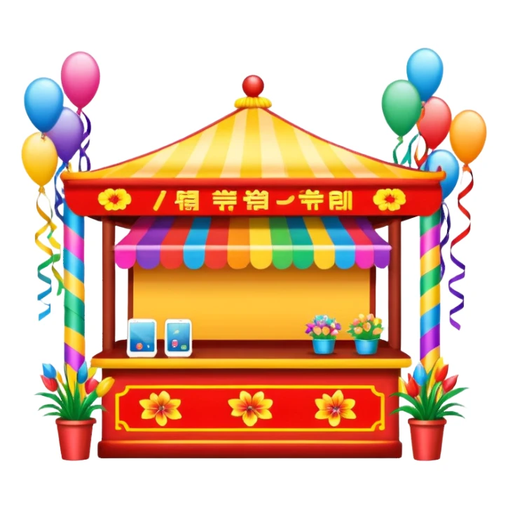 spring festival booth sticker