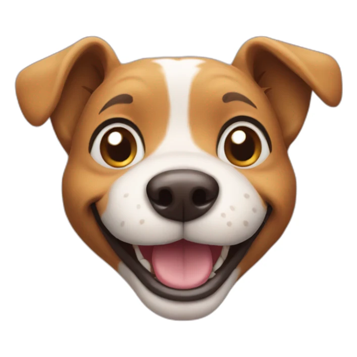 smiling dog sticker