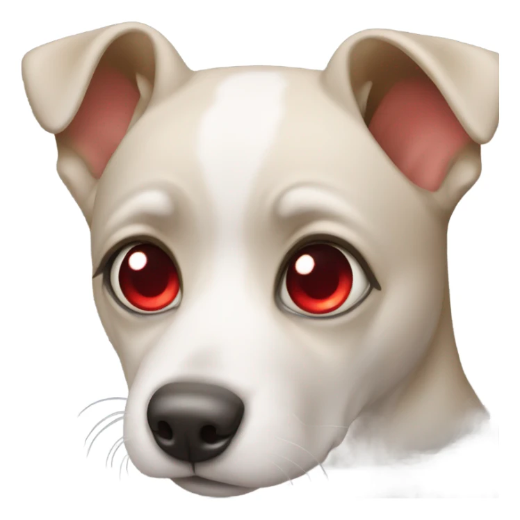 dog w red eyes sticker