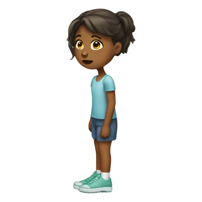 Girl with sore foot sticker